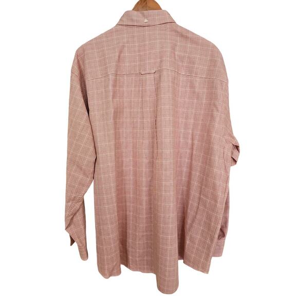 Turnbury Men's Glen Check Button-Down Shirt Red Size XXL - Picture 2 of 4
